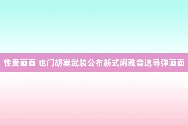 性爱画面 也门胡塞武装公布新式闲雅音速导弹画面
