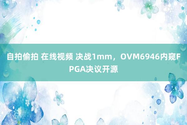 自拍偷拍 在线视频 决战1mm，OVM6946内窥FPGA决议开源