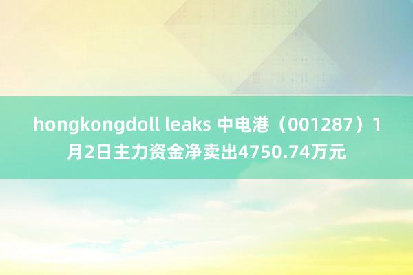hongkongdoll leaks 中电港（001287）1月2日主力资金净卖出4750.74万元